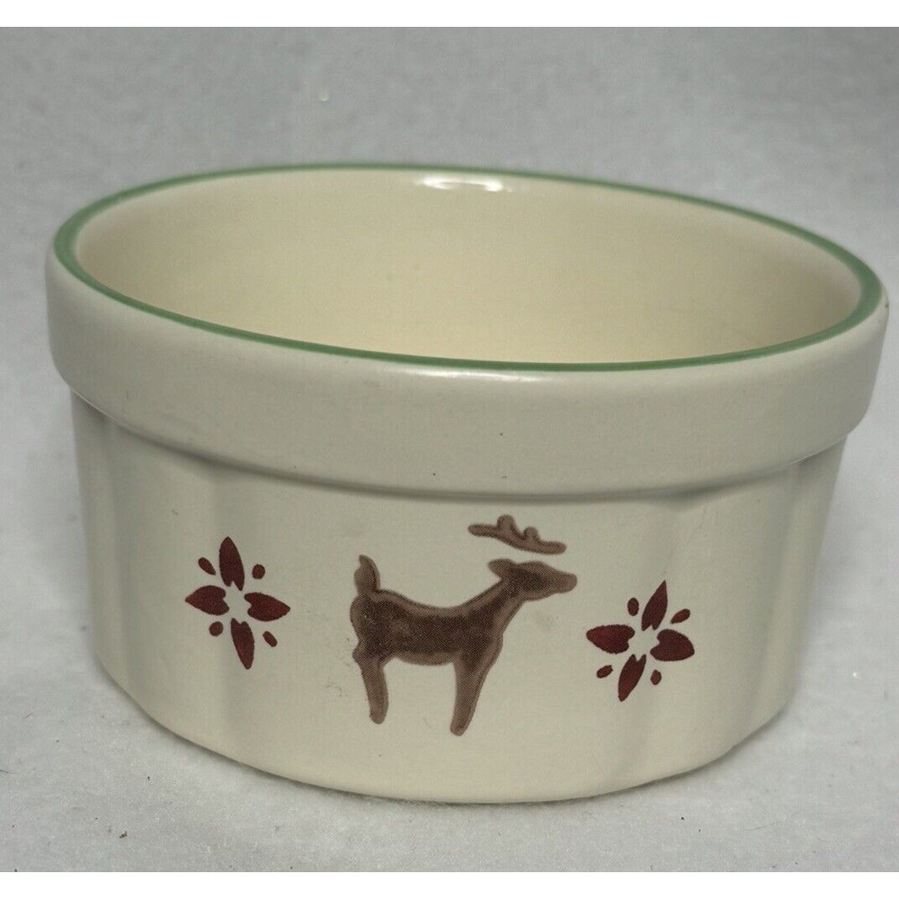 Pfaltzgraff Nordic Off White Christmas Souffle Reindeer Dish 2295335
